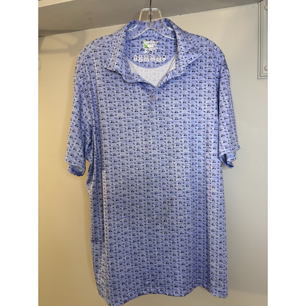 TAILORBYRD Blue Short Sleeve Golf Cart XL SPF 30
